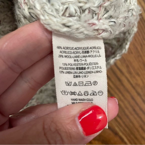 Free People Cowl Neck Sweater Tan Cream Size Small - Picture 7 of 8